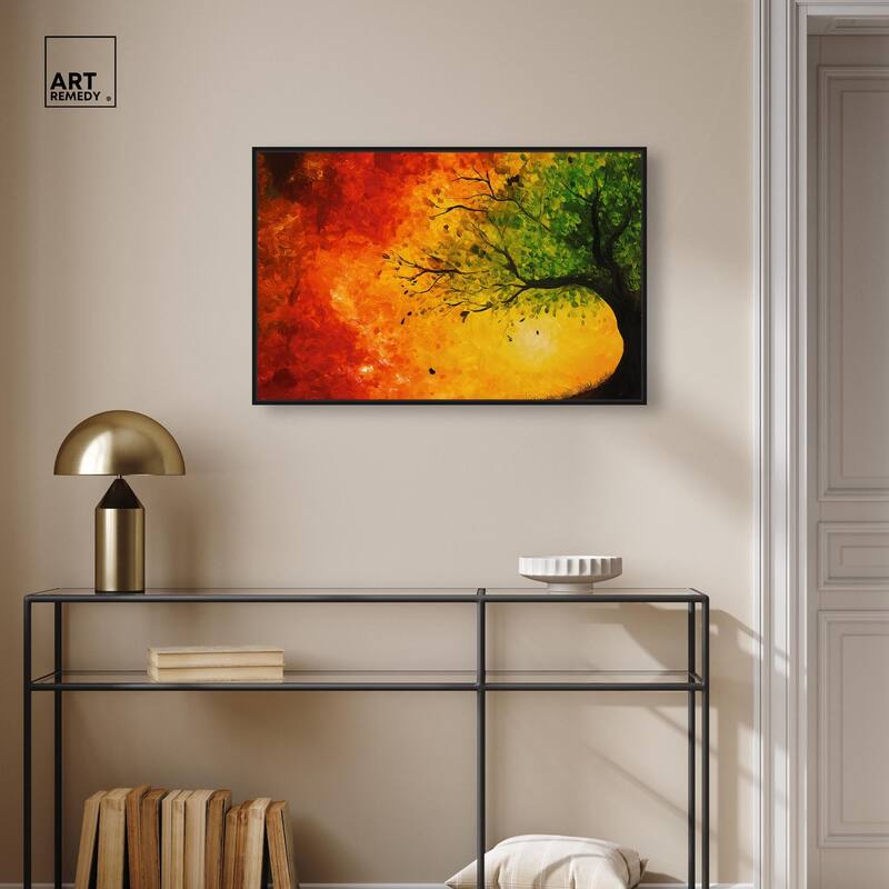 Fire and Ice Tree I Canvas by Art Remedy