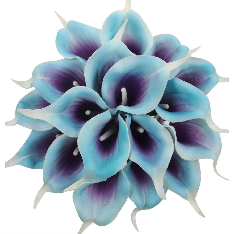 20pcs Artificial Calla Lily Artificial Flower Home Party Decor - Purple in Blue
