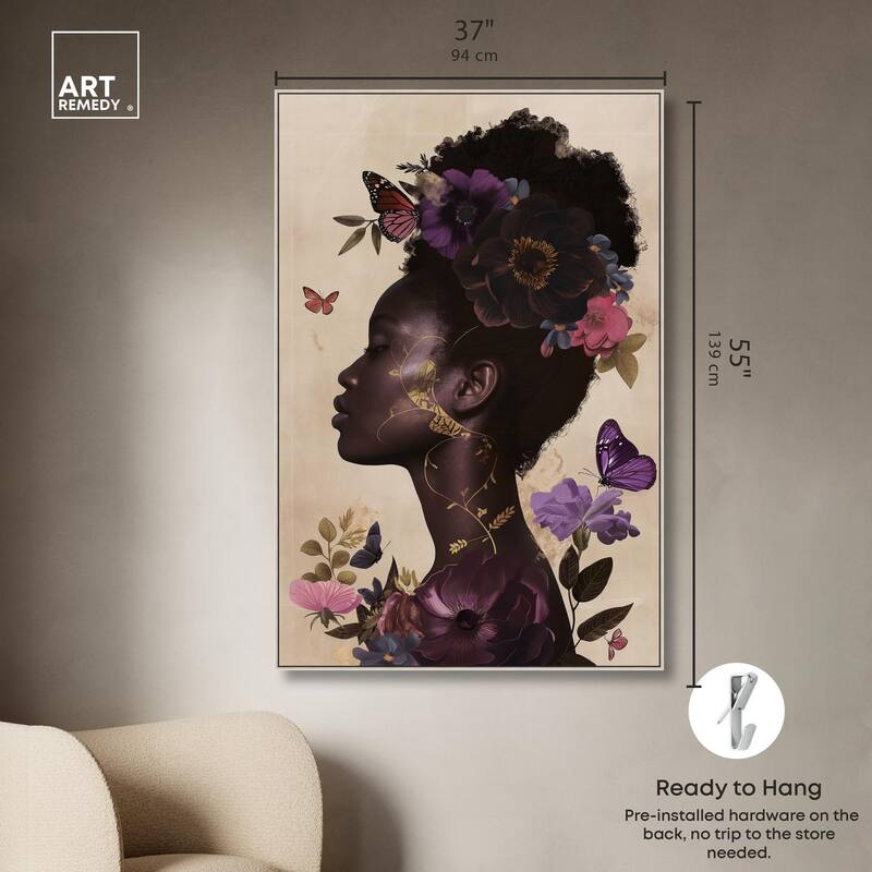 Burgundy Nectar Canvas by Art Remedy