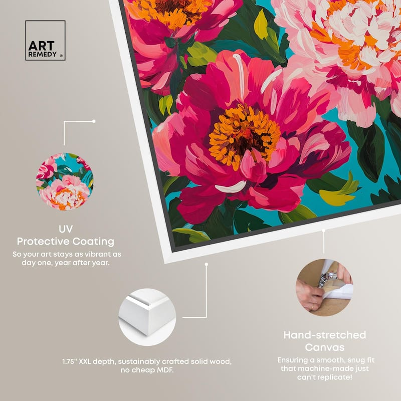 Maximalist Bloom Canvas by Art Remedy