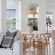 preview thumbnail 3 of 16, 8 - Light Modern 24 inch Fabric Hourglass Chandelier w/ Tapered Drum Shade