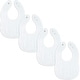 preview thumbnail 1 of 60, Muslin Cotton Baby Bibs Adjustable Size with Easy Snaps by Comfy Cubs White - Pack of 4