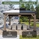 preview thumbnail 3 of 62, Aoxun Outdoor Cedar Wood Gazebo with Double Hardtop Roof