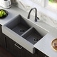 preview thumbnail 6 of 68, Karran Retrofit Apron Front Quartz Double Bowl Kitchen Sink