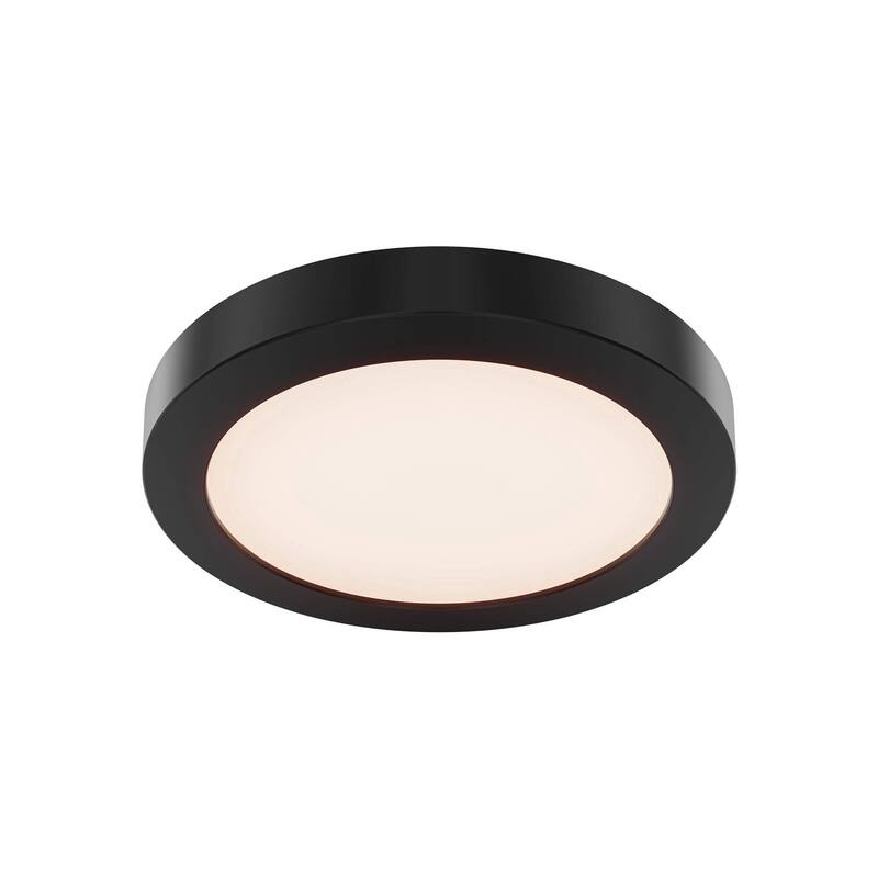 Radiance 9 Inch Round 5CCT Metal Flush Mount - 9 Inch - Black