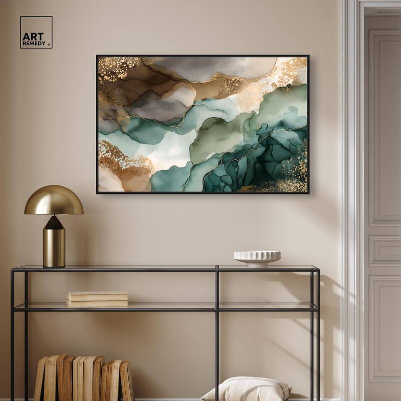 Golden Estuary I Canvas by Art Remedy