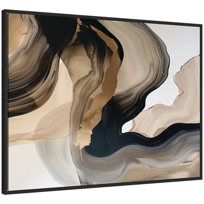 Kate and Laurel Sylvie Abstract Dream I Framed Canvas by Amy Lighthall - 31.5x41.5 - Black