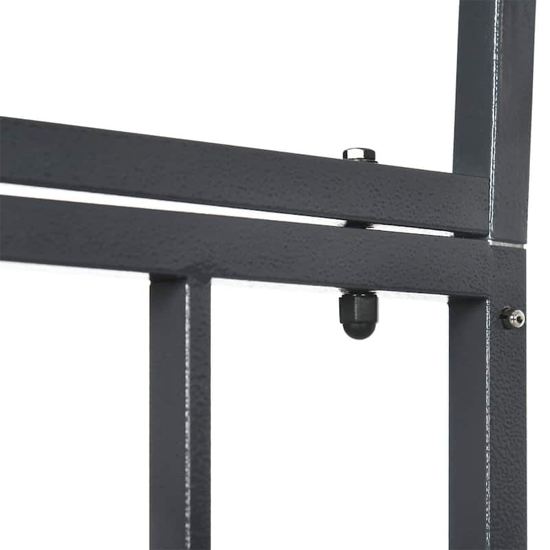 Outsunny 81" Metal Garden Arbor with Double Doors,Locking Gate