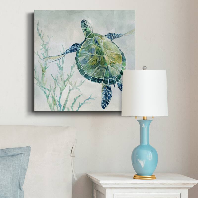 Seaglass Turtle II-Premium Gallery Wrapped Canvas - Ready to Hang