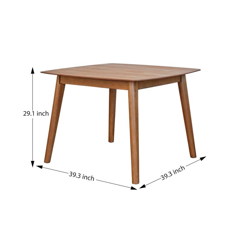 Rye Studio Santos 39 x 39 Mid-Century Walnut Square Dining Table