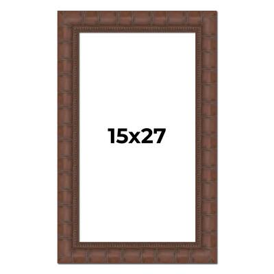 15x27 Frame Pewter Solid Wood Picture Frame Width 1.625 Inches | Interior Frame Depth 0.6875 Inches