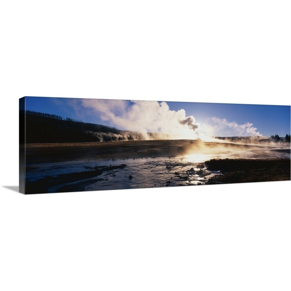 Shop Old Faithful Geyser Yellowstone National Park Wy Canvas Wall Art Free Shipping Today Overstock 16854667
