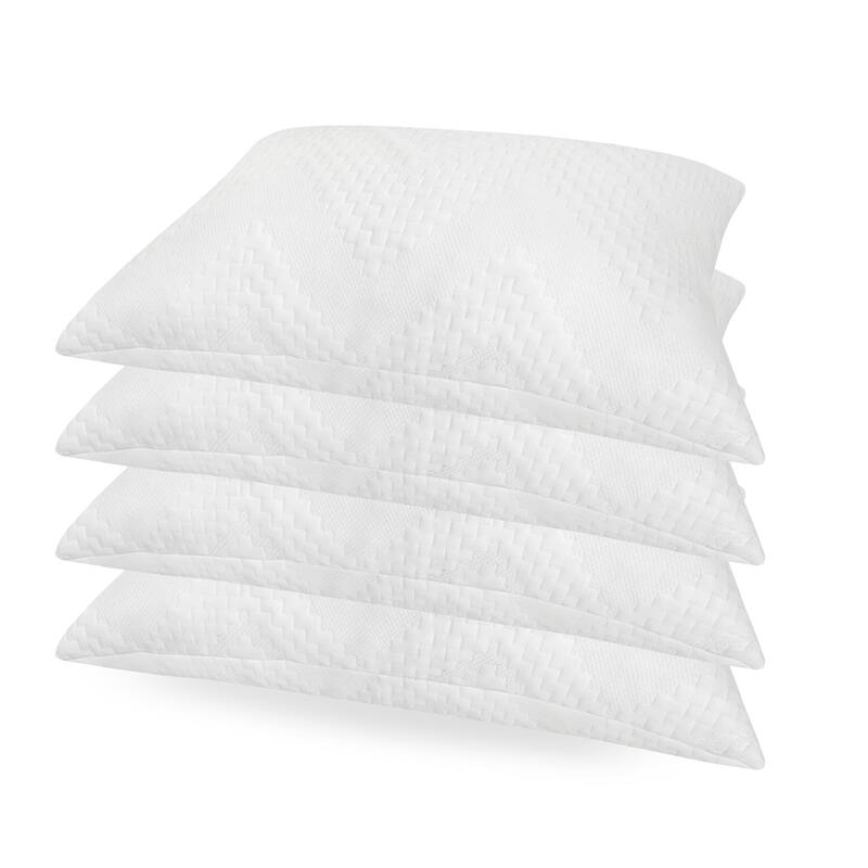 Bodipedic Classics Custom Comfort Memory Foam Cluster Bed Pillow - White