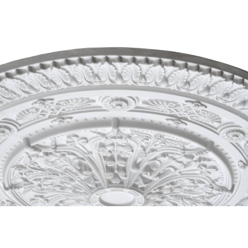 Classic White Round Ceiling Medallion 37 Inch Dia