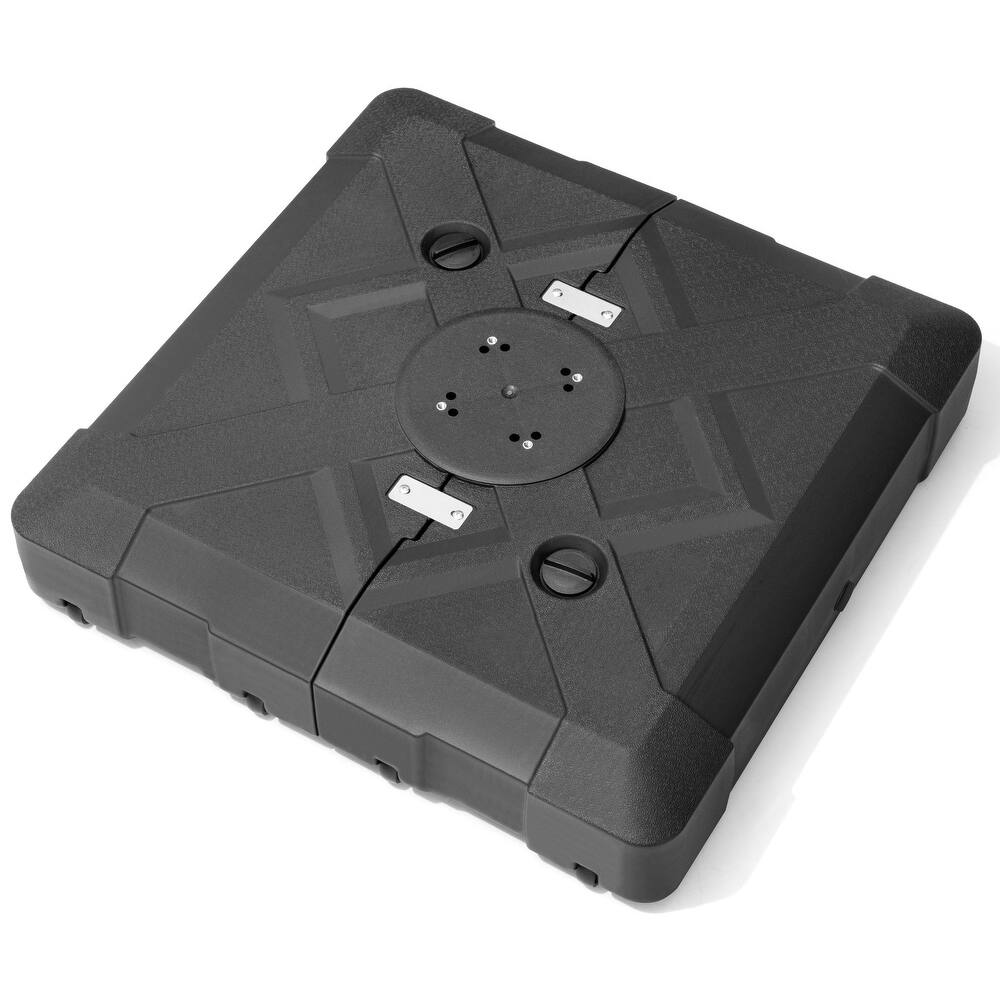 Heavy Duty Sand Water Fillable Patio Offset Cantilever Umbrella Base with Wheels