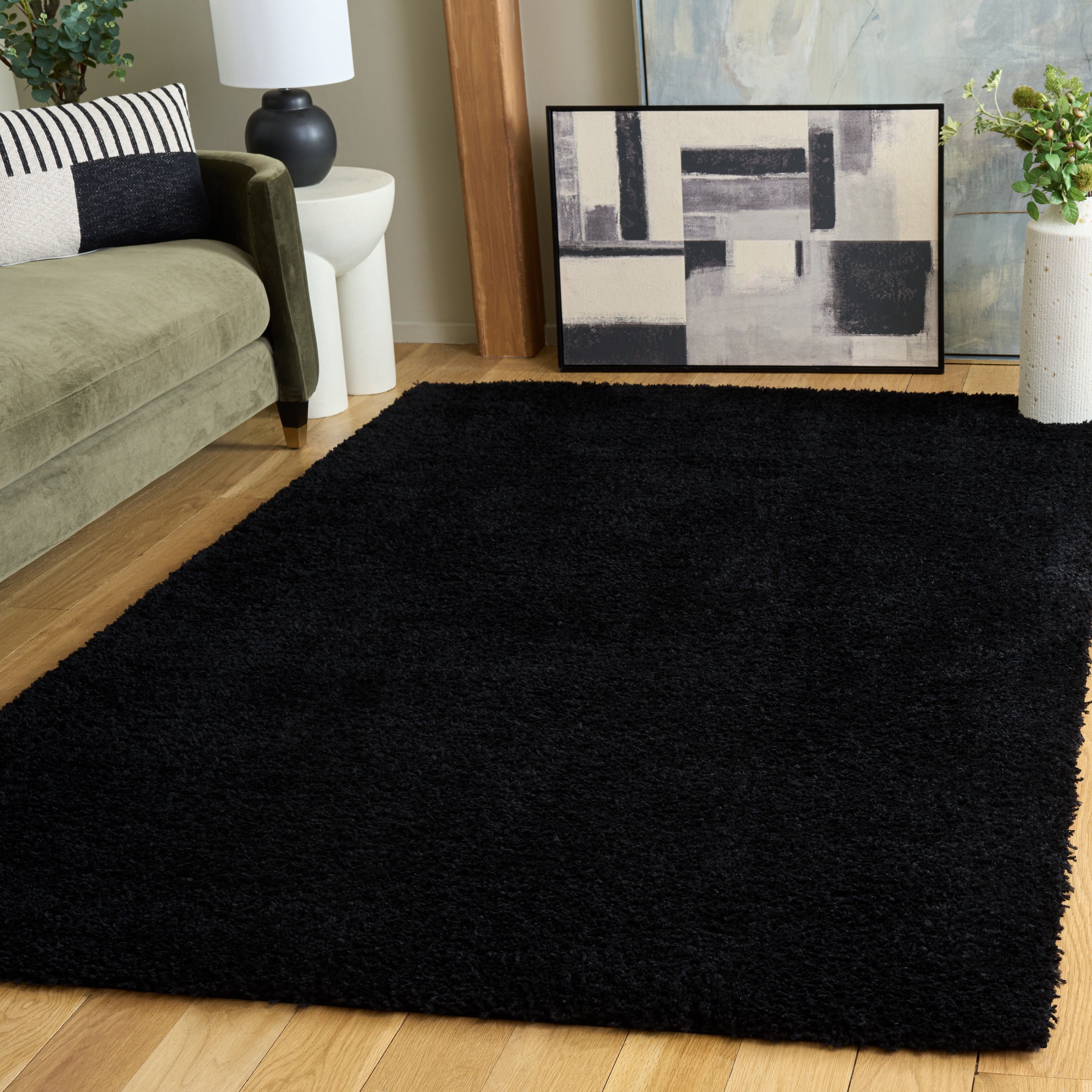 舐達麻 APHRODITEGANG TCS Big Rug Mat Black SAFAVIEH-Atlantis-Shag-Aziza-