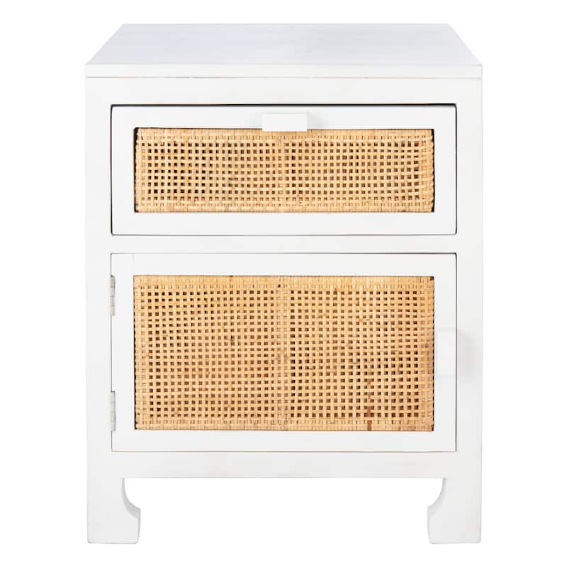 SAFAVIEH Zhane Coastal 1-Drawer 1-Door Nightstand