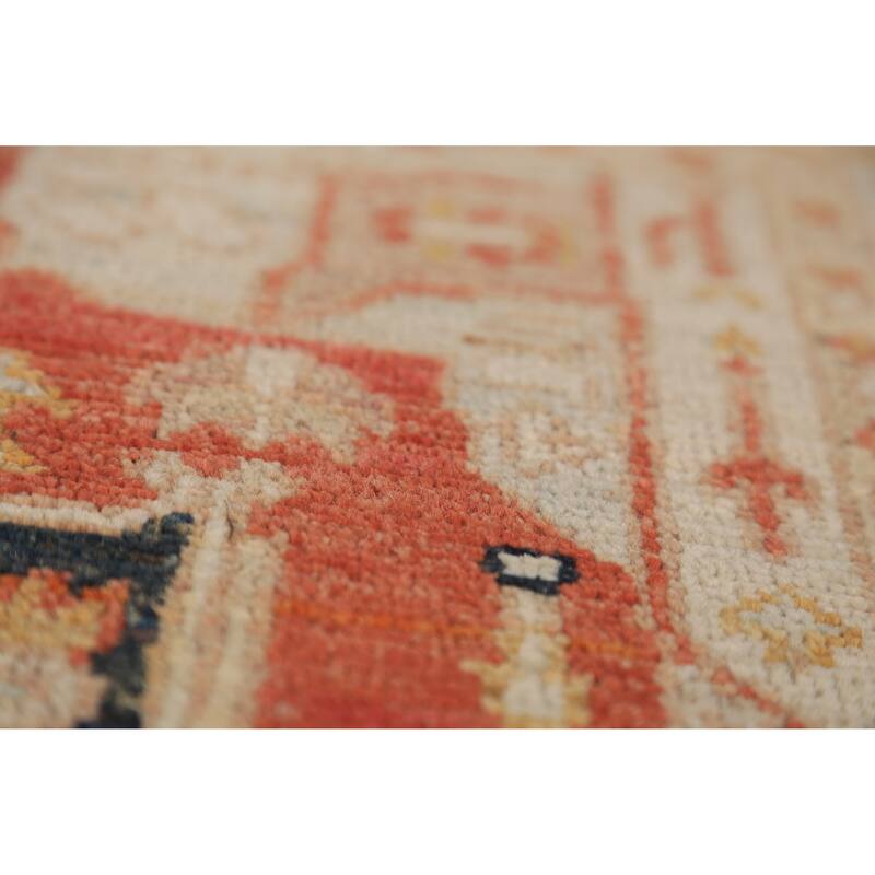 Vegetable Dye Heriz Serapi Oriental Accent Rug Handmade Wool Carpet - 3'1"x 4'1"