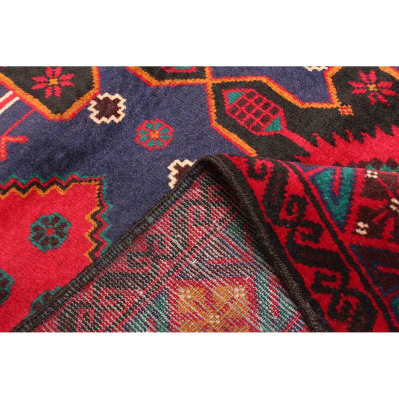 ECARPETGALLERY Hand-knotted Teimani Dark Navy Wool Rug - 2'11 x 5'0