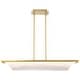 preview thumbnail 7 of 15, Idris LED Island Pendant Vintage Brass Finish Light Guide Panels - Vintage Brass