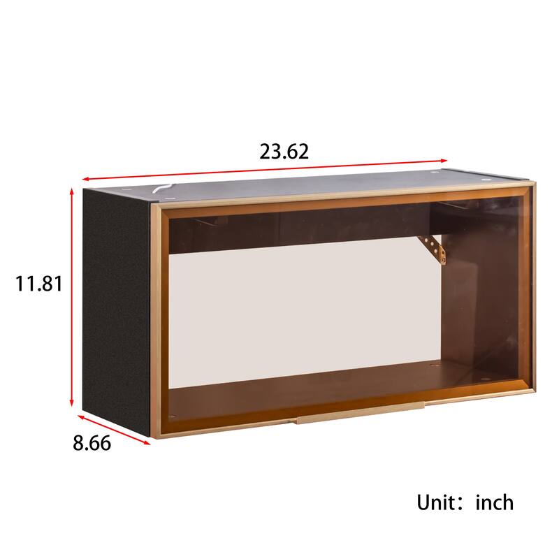 Anmytek Black Hanging Kitchen Pantry, Up-Flip Door Wall Mounted Spice Rack Storage Cabinet