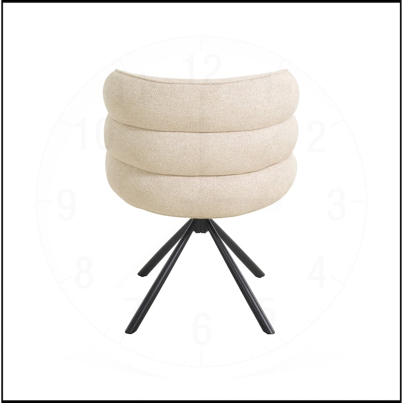 270 Degree Swivel Dining Chairs with Metal Base Set of 2