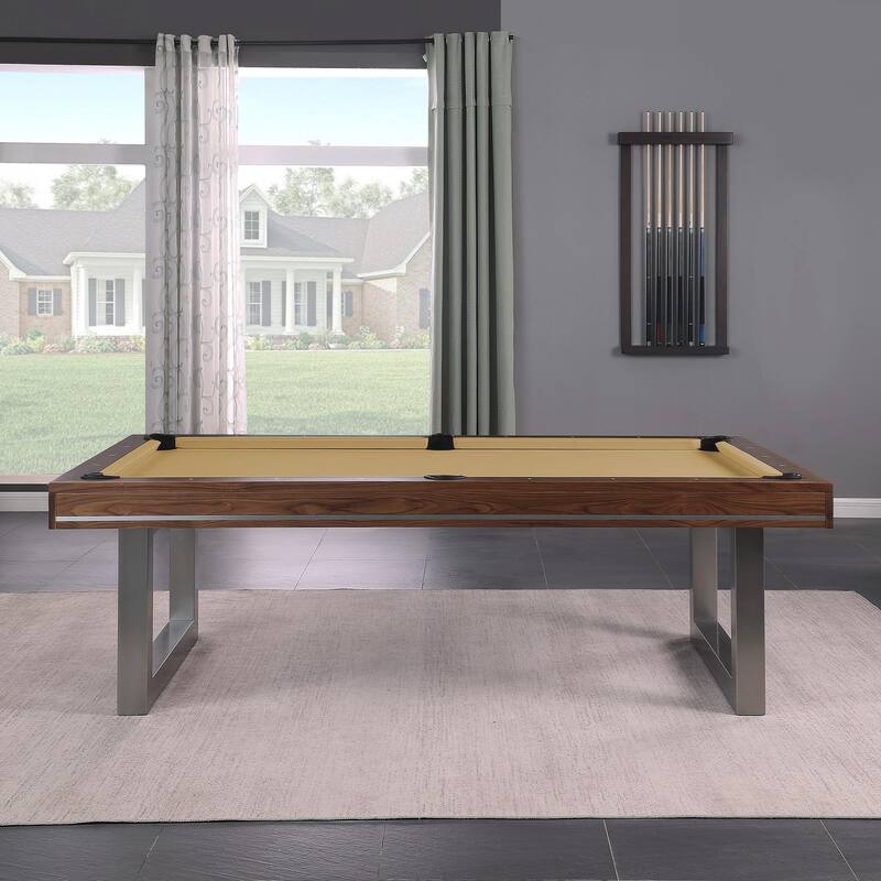 Walnut Harmony 7ft Billiard Slate Pool Table with Dining Top - Orange
