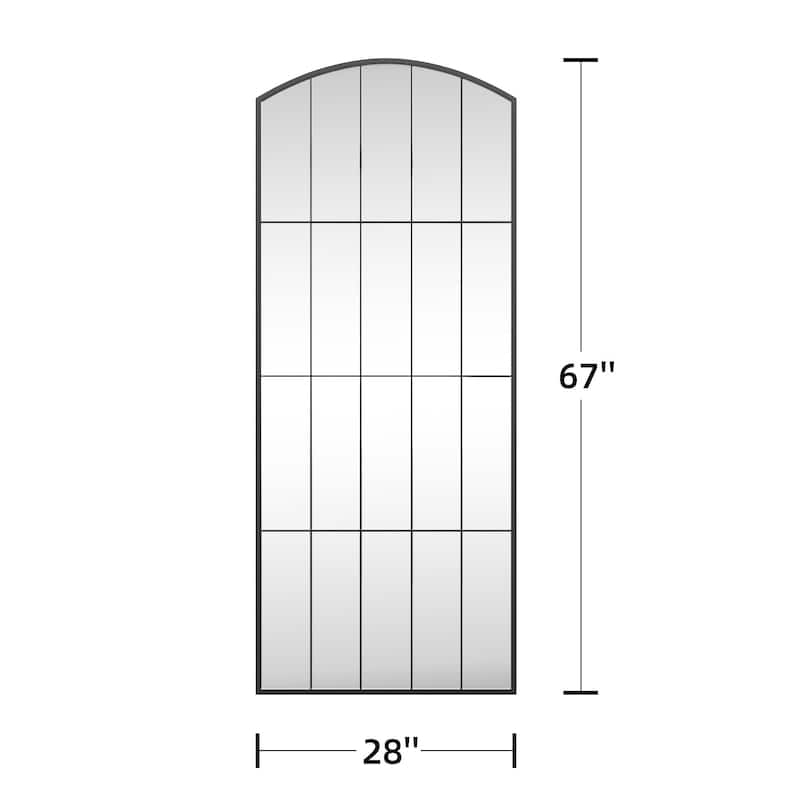 Window Mirror Arch Mirror Iron Mirror Wall Mirror - 67*28