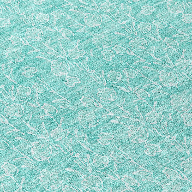 Machine Washable Indoor/ Outdoor Chantille Modern Floral Impressions Rug