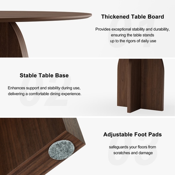 Solid Wood Round Dining Table for 4-8 People Nordic style - On