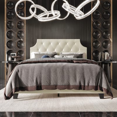 Clayfell Mexico Tufted Upholstered Platform Bed