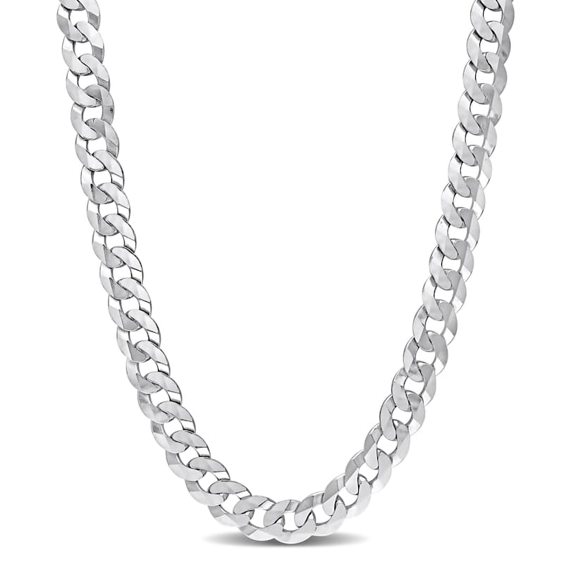 Miadora Sterling Silver Curb Link Necklace