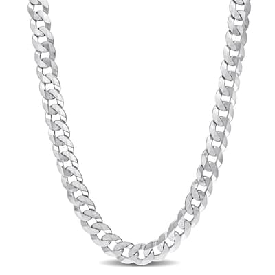 Miadora Sterling Silver Curb Link Necklace
