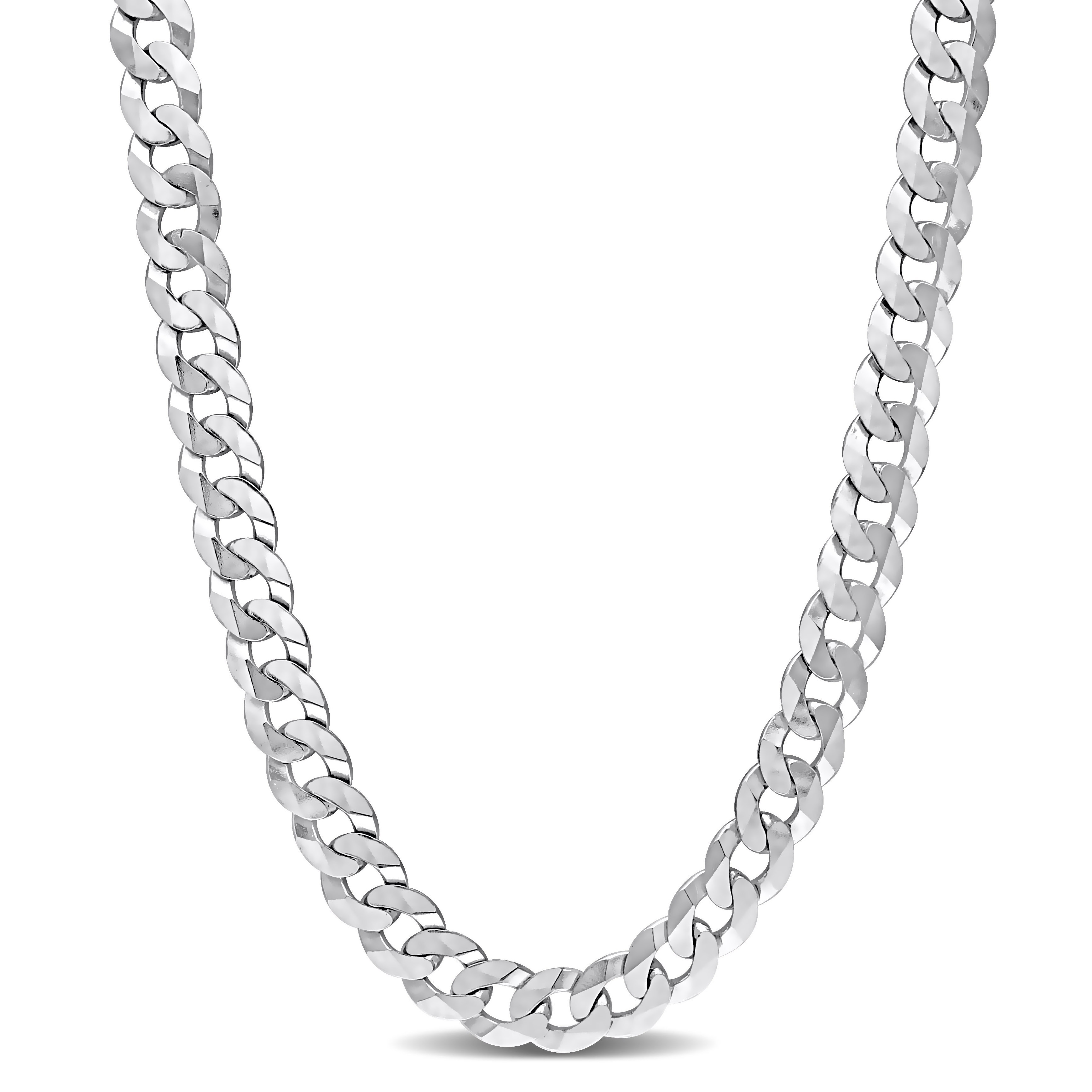 Miadora Sterling Silver Curb Link Necklace