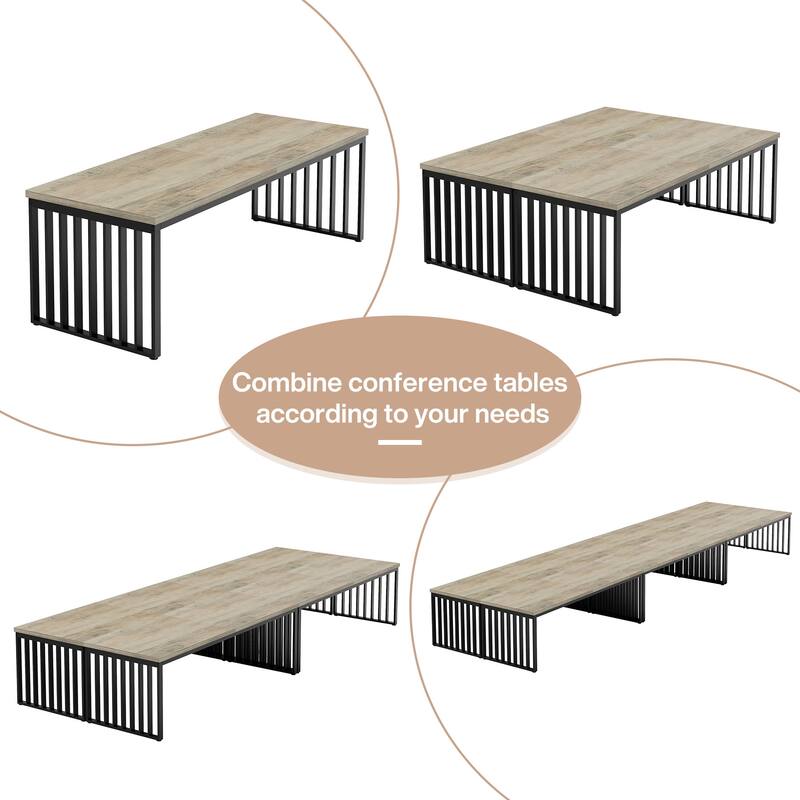 6.5 ft Conference Table, Small Conference Room Table - 2-pieces