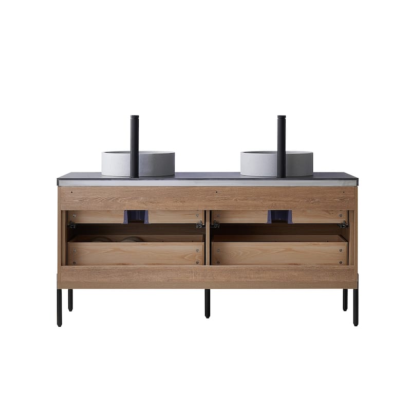 Trento Bath Vanity with Sintered Stone Top with Concrete Sink (C)