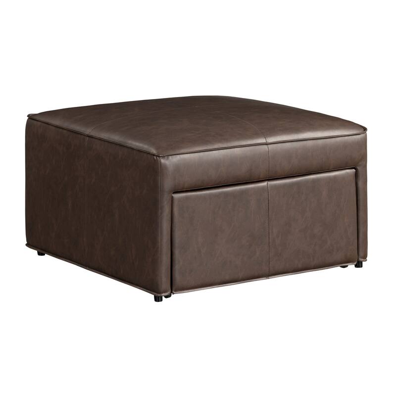 Studio Living Hanson Storage Ottoman in Faux Leather
