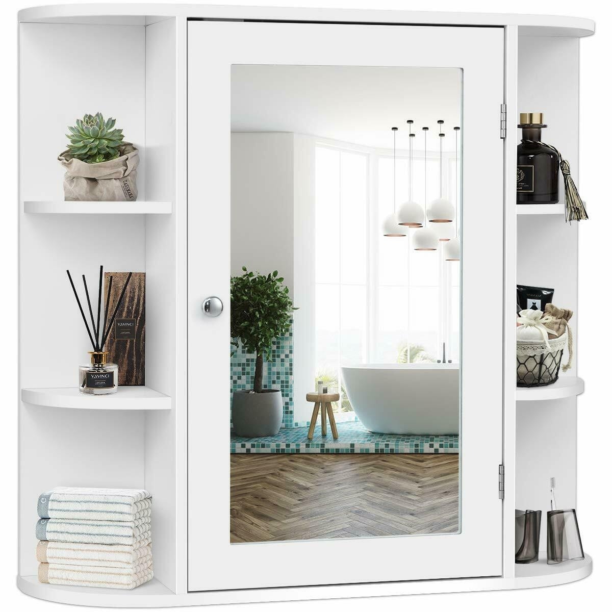 Shop Multipurpose Wall Surface Bathroom Storage Cabinet Mirror
