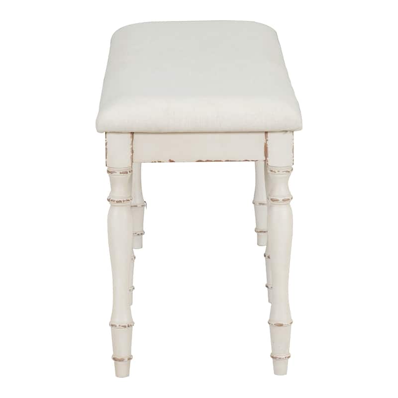 50.4inch Upholstered Dining Bench with 6 Solid Wood Legs