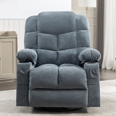 Massage Rocker Recliner Chair with Heat, USB Port, and Cup Holders