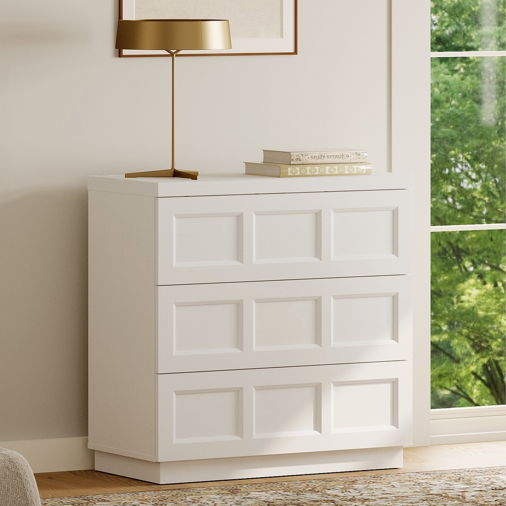 white dresser three drawer Marie Chest of 3 Drawers This white 3 drawer dresser comes with pre Savoy 3-Drawer Chest - Worn