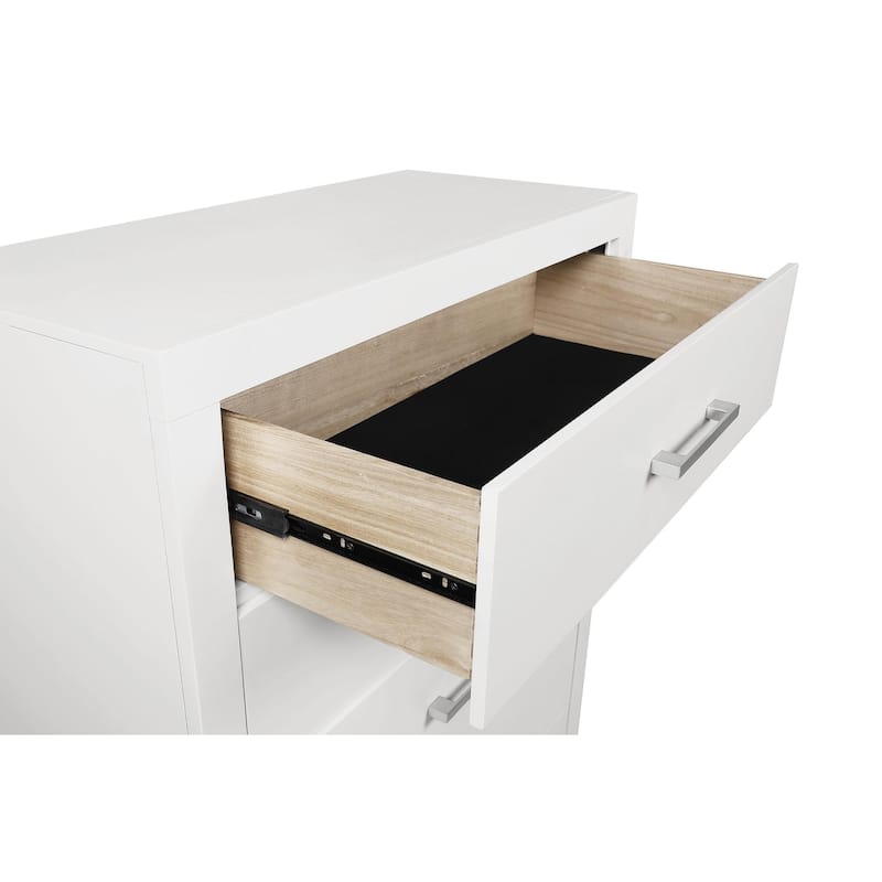 Jessica 5-drawer Bedroom Chest Cream White