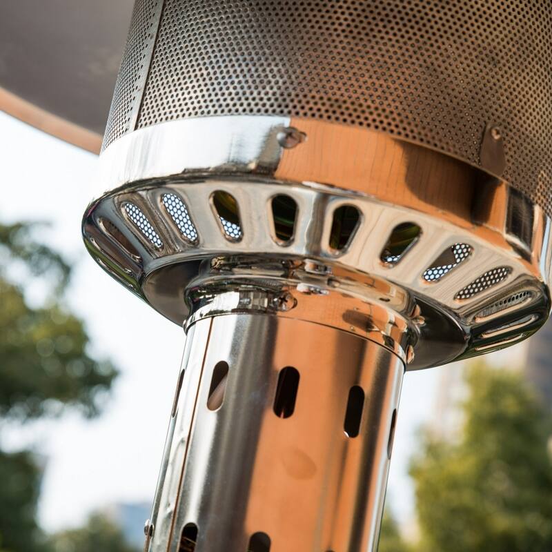 Outdoor Patio Propane Heater with Portable Wheels 47,000 BTU 88 inch Standing Gas Outside Heater