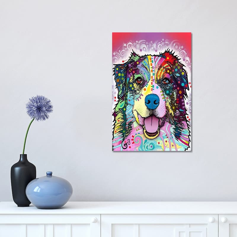 iCanvas "Australian Shepherd" by Dean Russo Canvas Print - 18x12x1.5