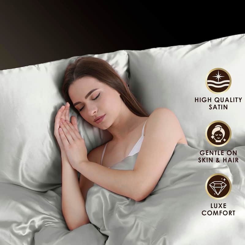 Martex Elegance Satin Silk Soft & Breathable For Hair & Skin Sheet Set