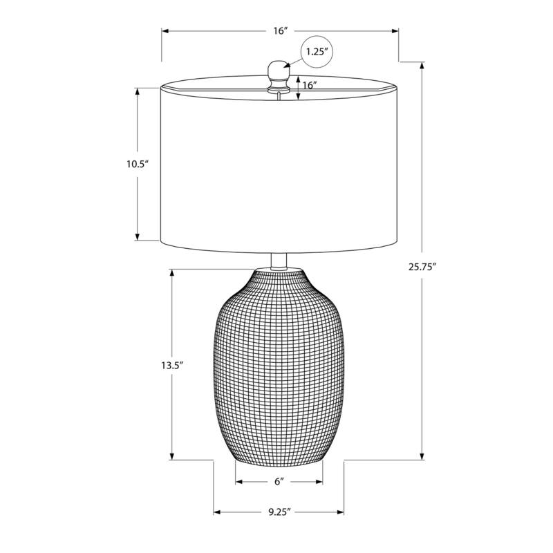 Ceramic Table Lamp with Linen Shade 3 Way Switch Contemporary Design