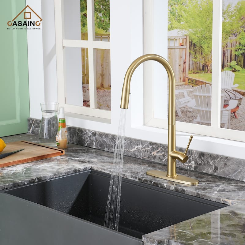 Single Handle Pull-Down Sprayer Kitchen Faucet