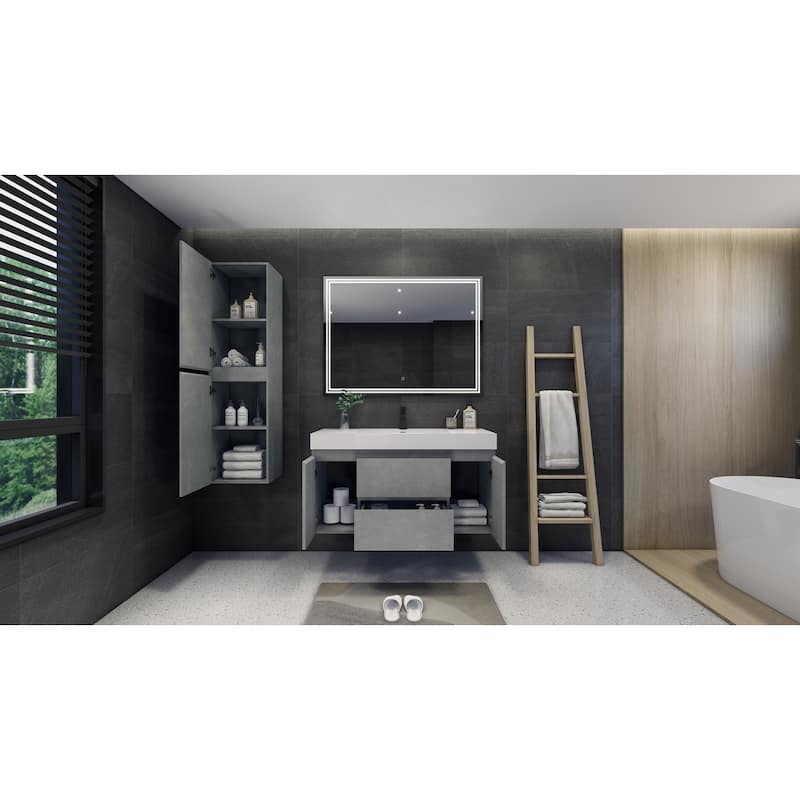 Baillie 48'' Wall-Mounted Vanity with Reinforced Acrylic Sink