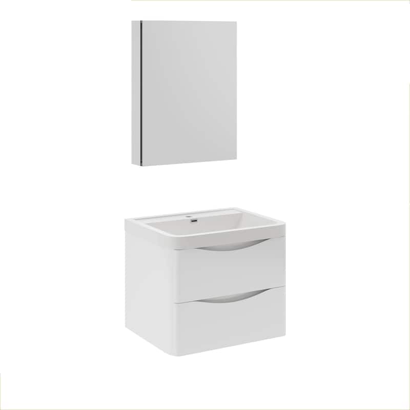 Fresca Tuscany 24" Wall Mounted Single Basin Vanity Set with Acrylic