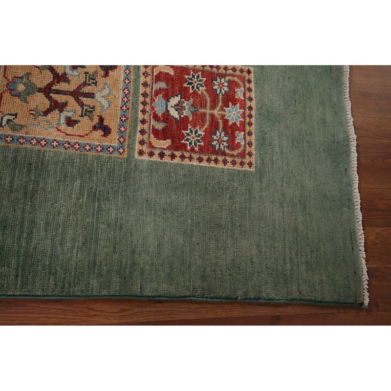 Garden Design Kazak Area Rug Handmade Wool Carpet - 4'1" x 5'10"